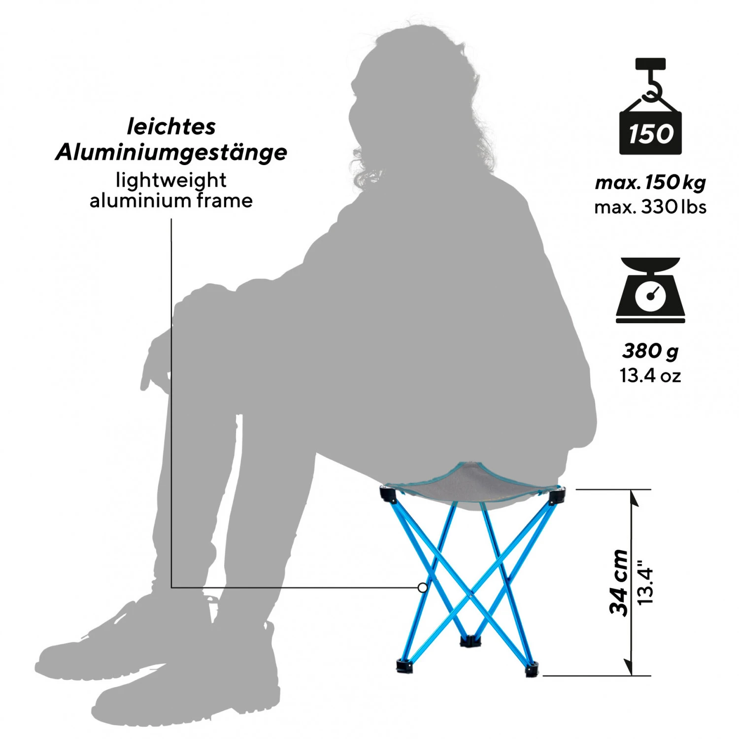 Uquip Trinity L Grey - Campingstuhl 3 Uquip Trinity L Grey - Campingstuhl – Bild 3